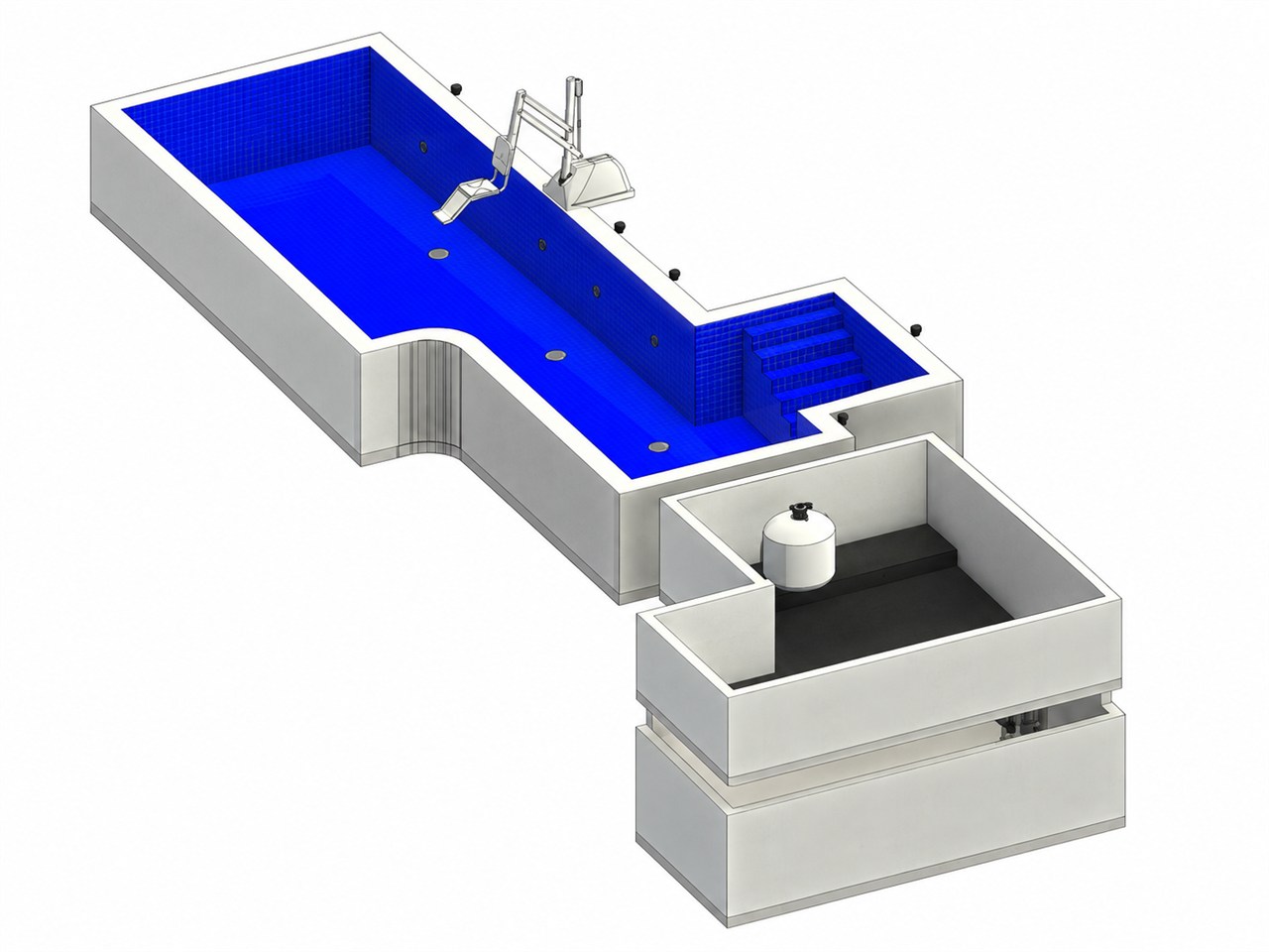 Projeto hidráulico de piscina e spa